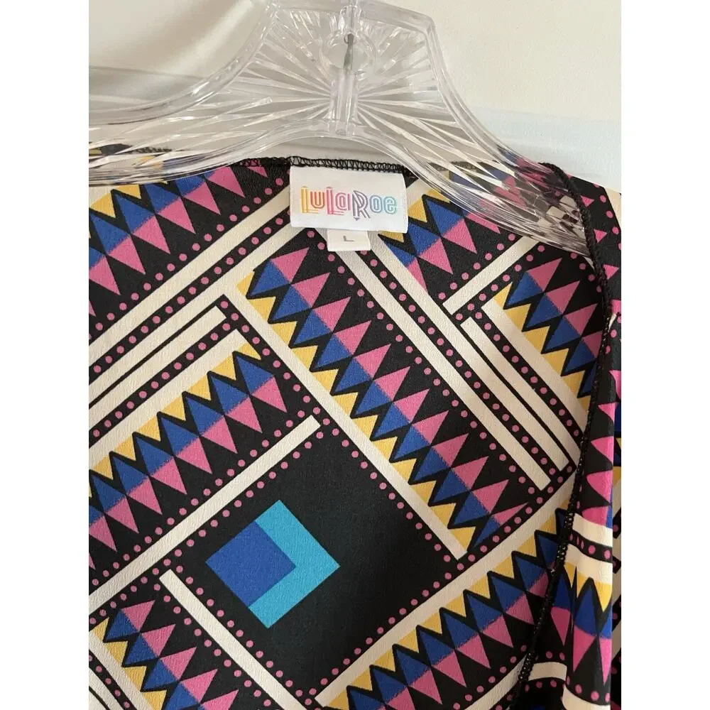LuLaRoe Shirley Kimono Large Southwestern Aztec Open Front Duster NWT